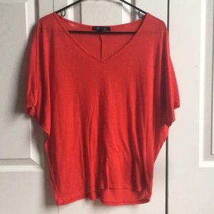 Orange/red lightweight top